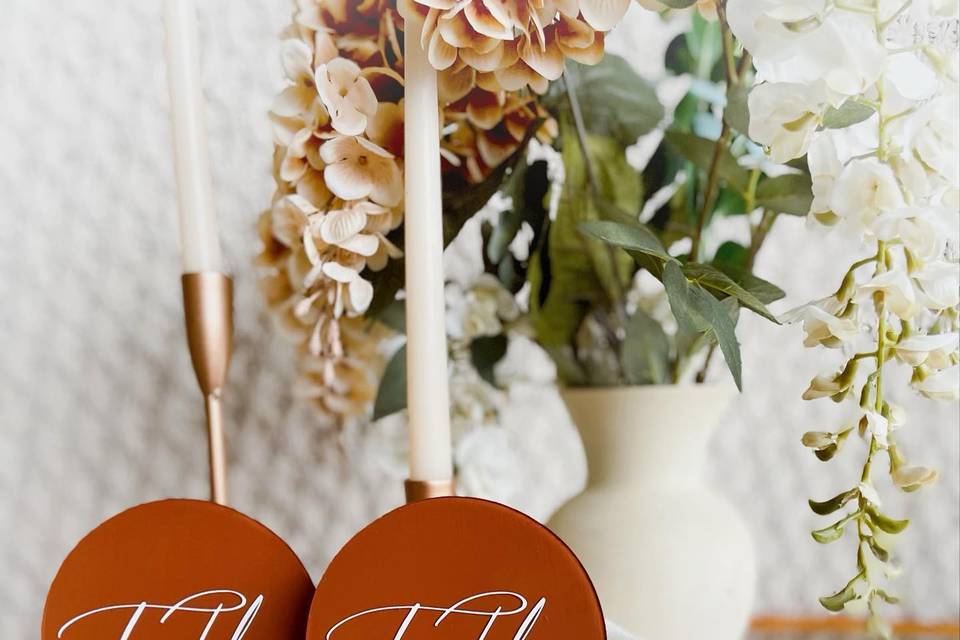 Rust Acrylic Table Numbers