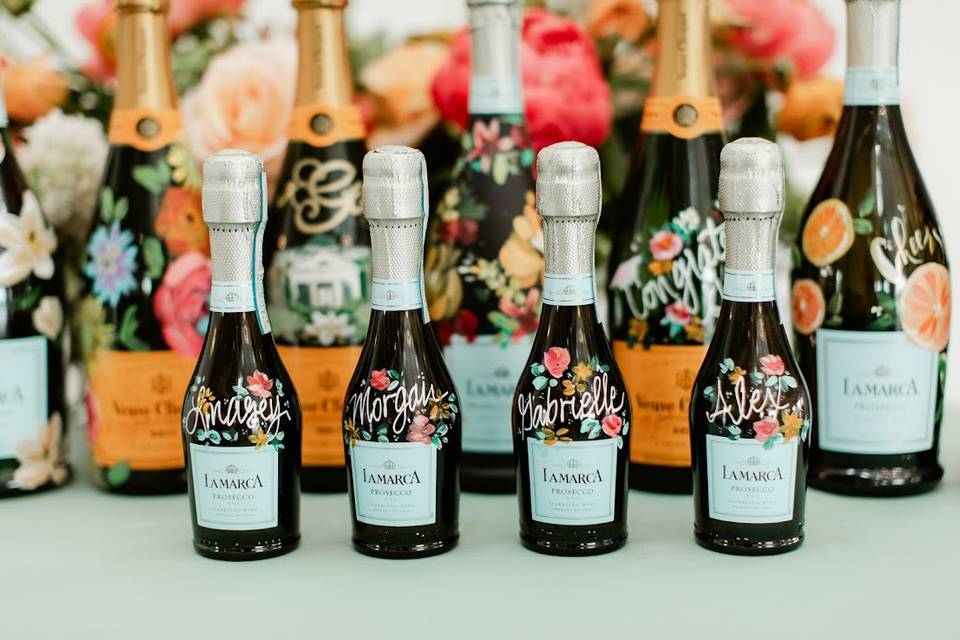 Bridal party bottles