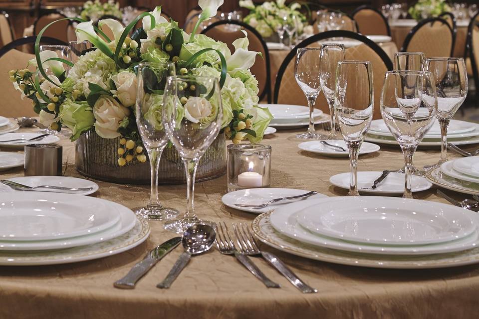 Ballroom Reception tables