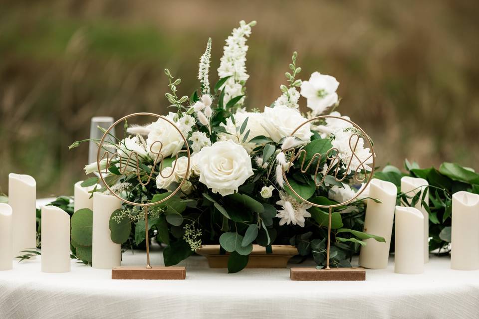 Sweetheart Table Decor