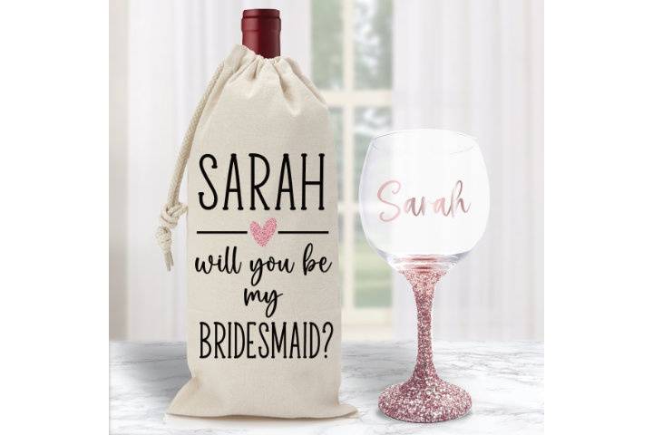 Wine Glass Bridesmaid Proposal