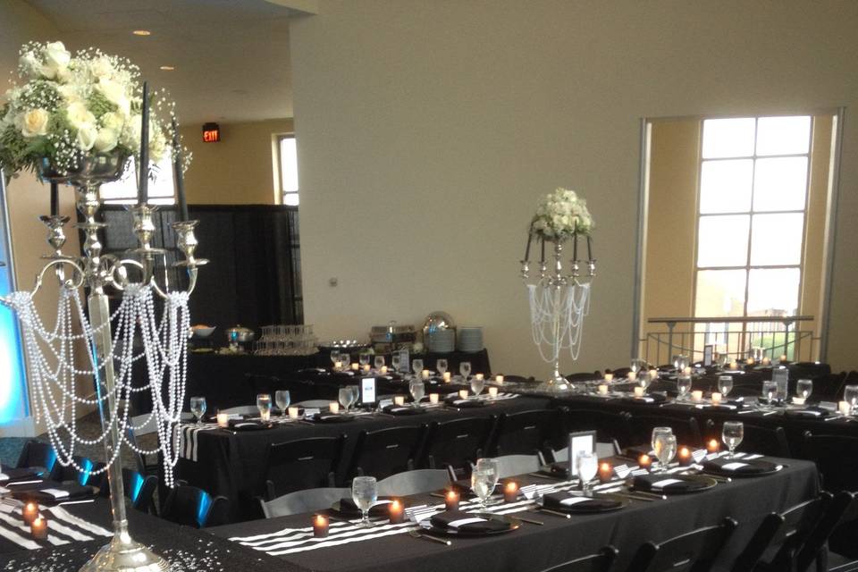 Black long table