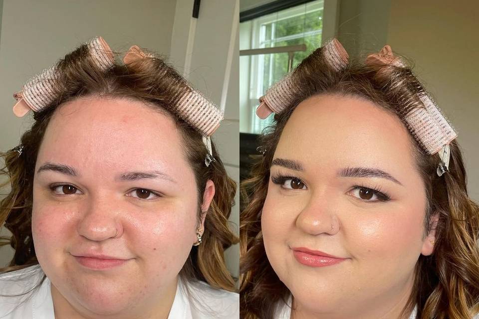 Before & After Bride's Makeup
