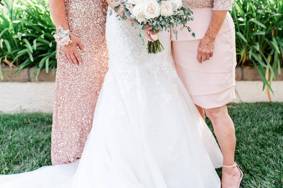 Bride with guests