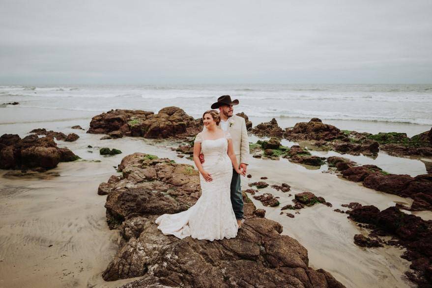 Couple by the beach