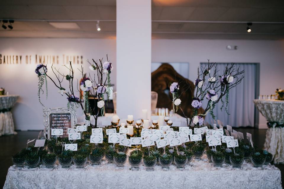 Succulent Place Card Table