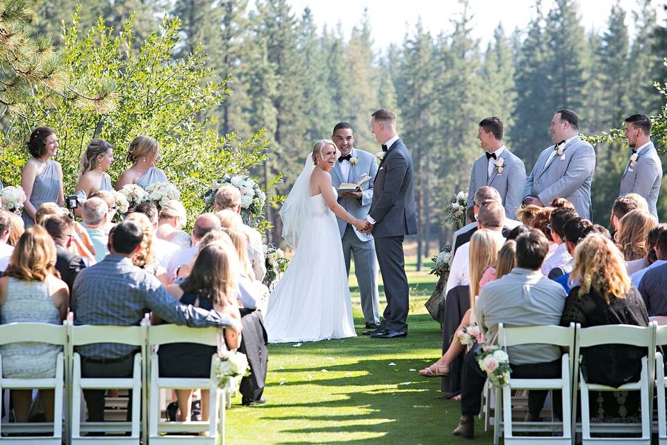 Outdoor wedding ceremony