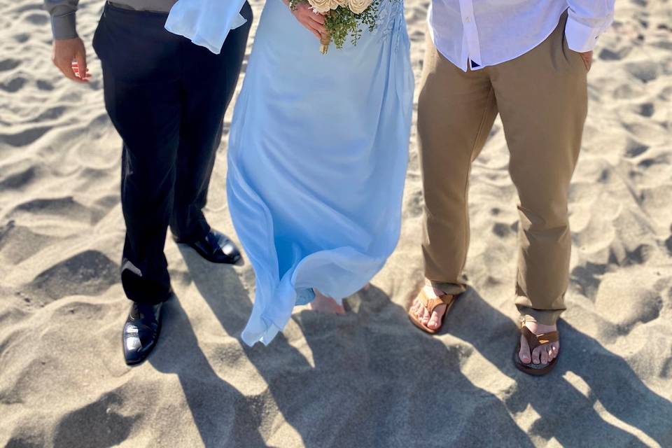 Beach wedding fun for all