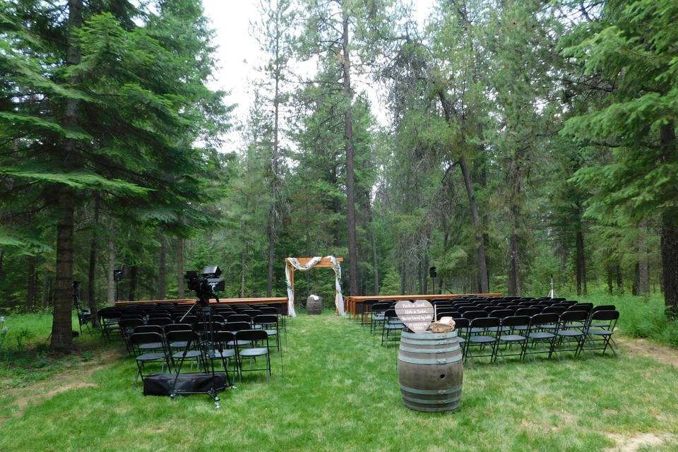 Ceremony site in the woods