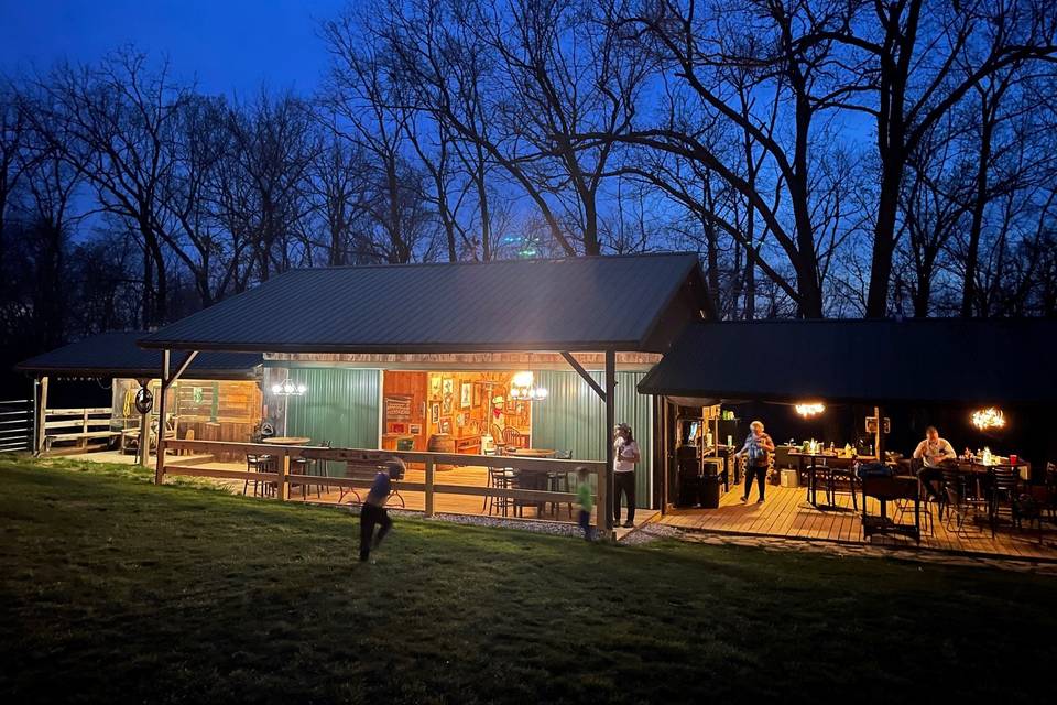 The farm at night