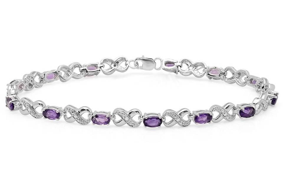 Opal infinity link tennis bracelet