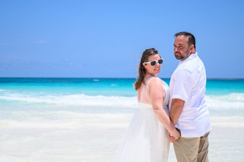 Our beach wedding couple