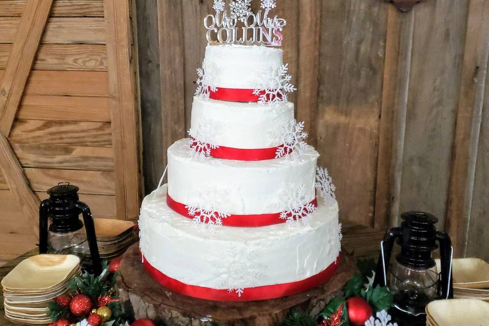 Christmas Wedding Cake