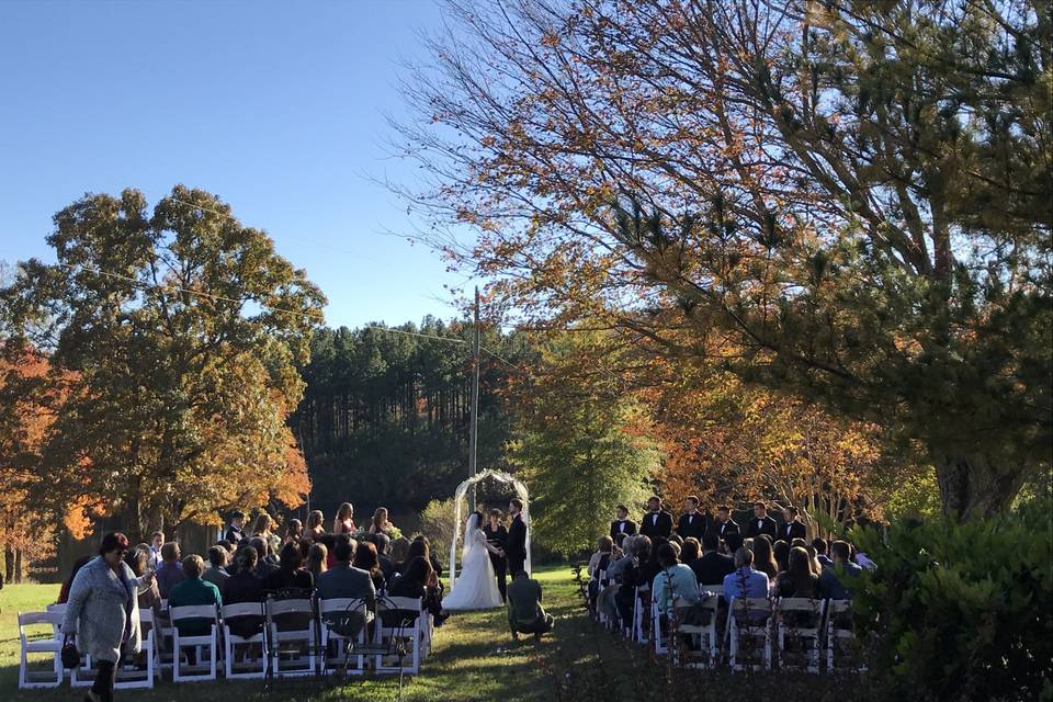 Ceremony late fall