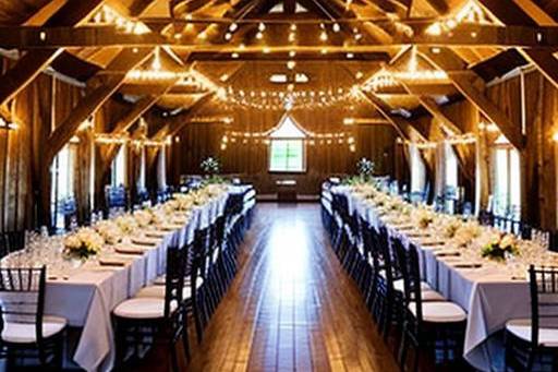 The barn wedding reception