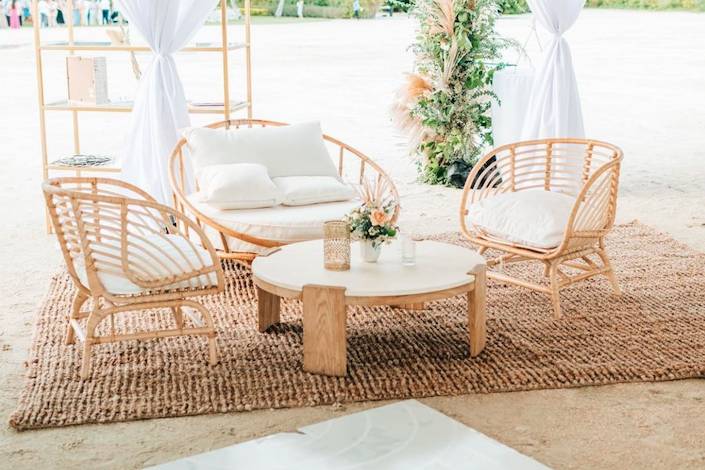 Detailz Couture Event Rentals - Rattan Back Louis Chairs used for