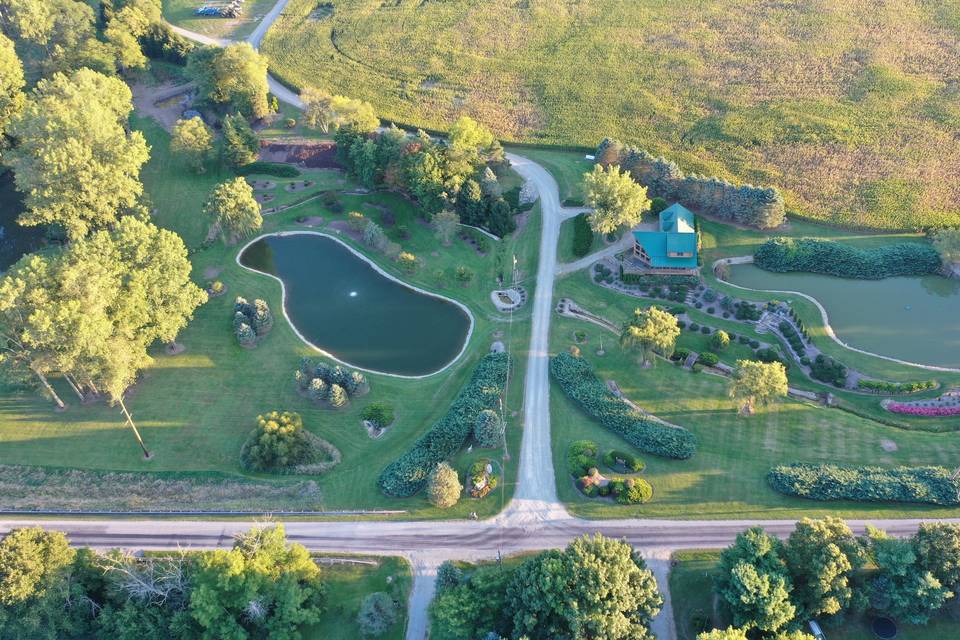 Overlooking entire grounds