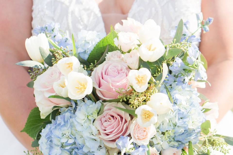 Blue Bridal Bouquet