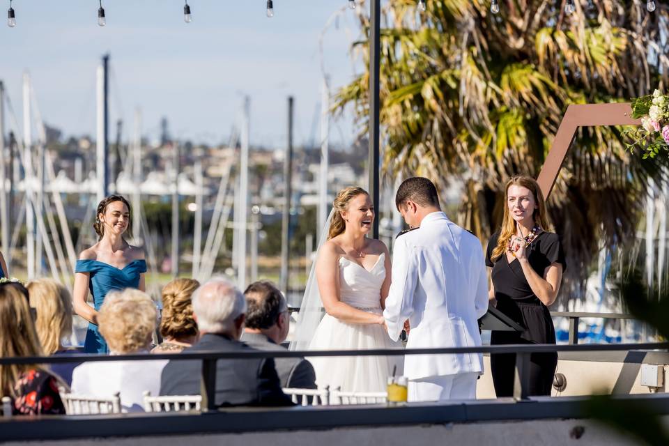 Beautiful wedding on The Bay