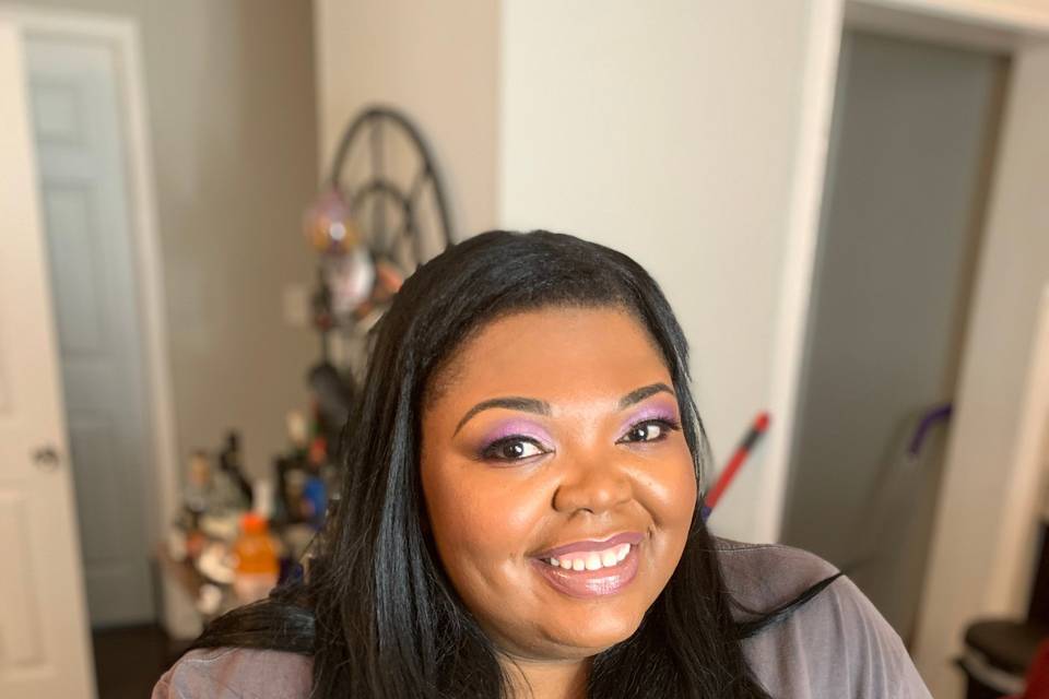 Soft purple glam