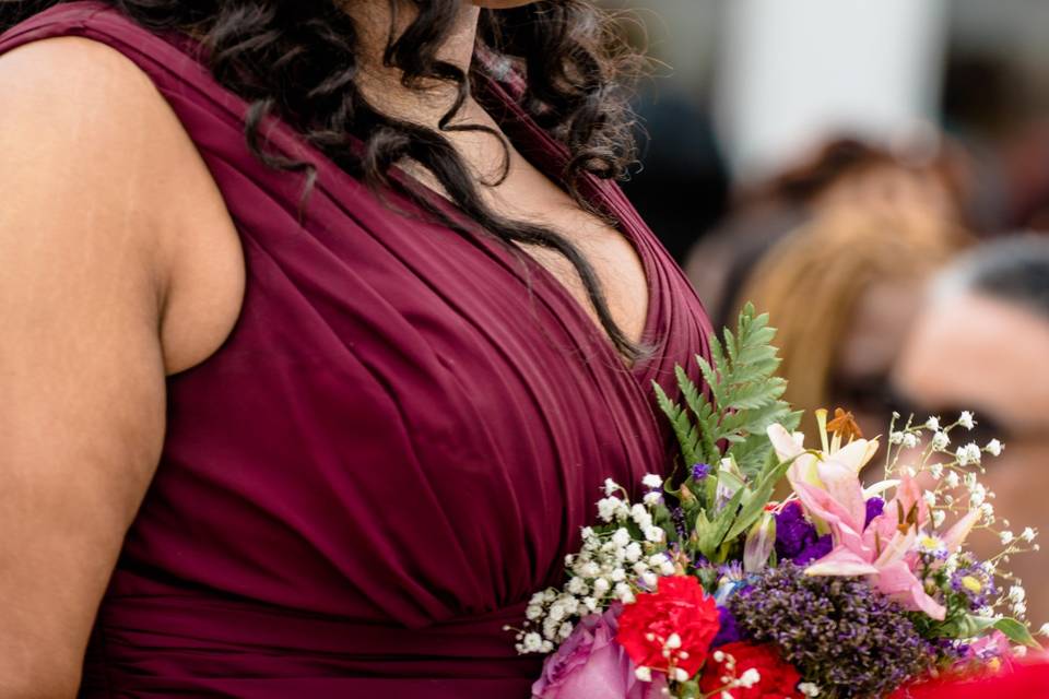 Bridesmaid- brown wedding