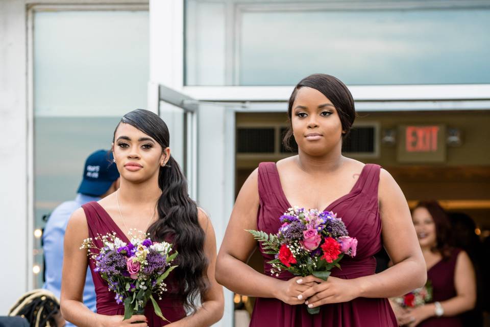 Bridesmaids brown wedding