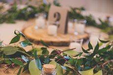 Leafy table setting