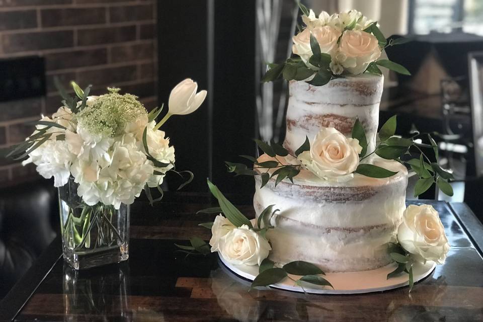 Naked wedding cake