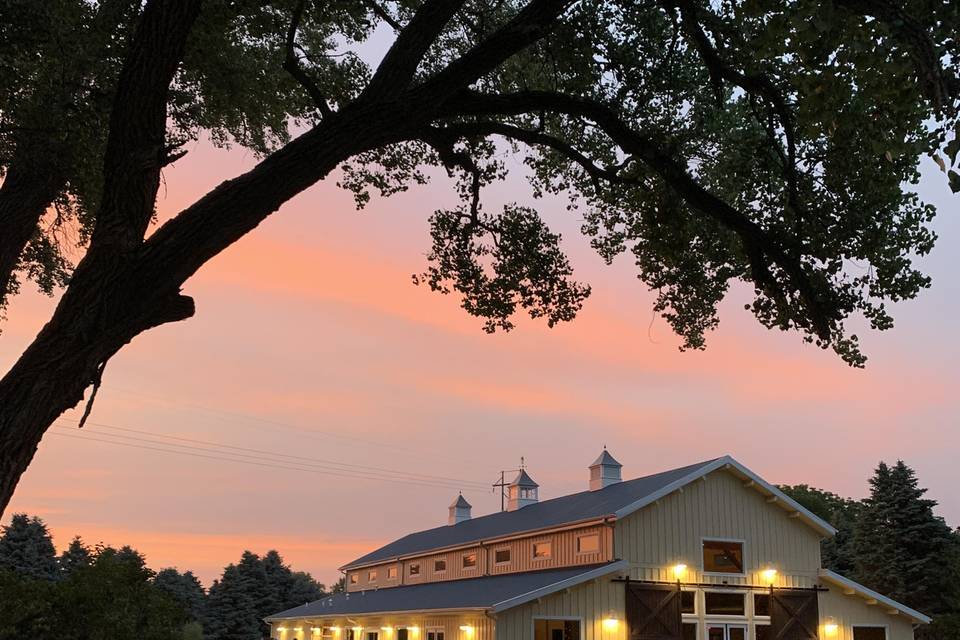 Sunset on the barn