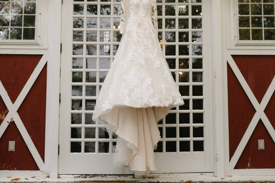 Wedding dress in front