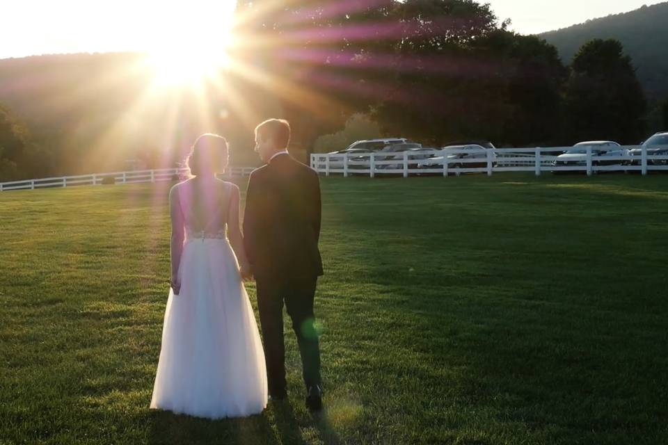 Bride & Groom Sunset