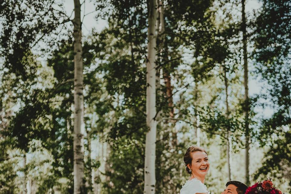 Happy Bride and Groom