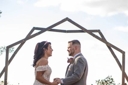 Brittany & David at the swing