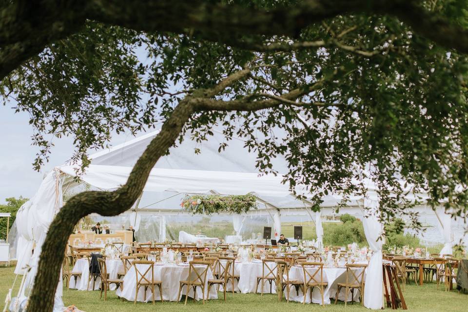 Coastal tented reception