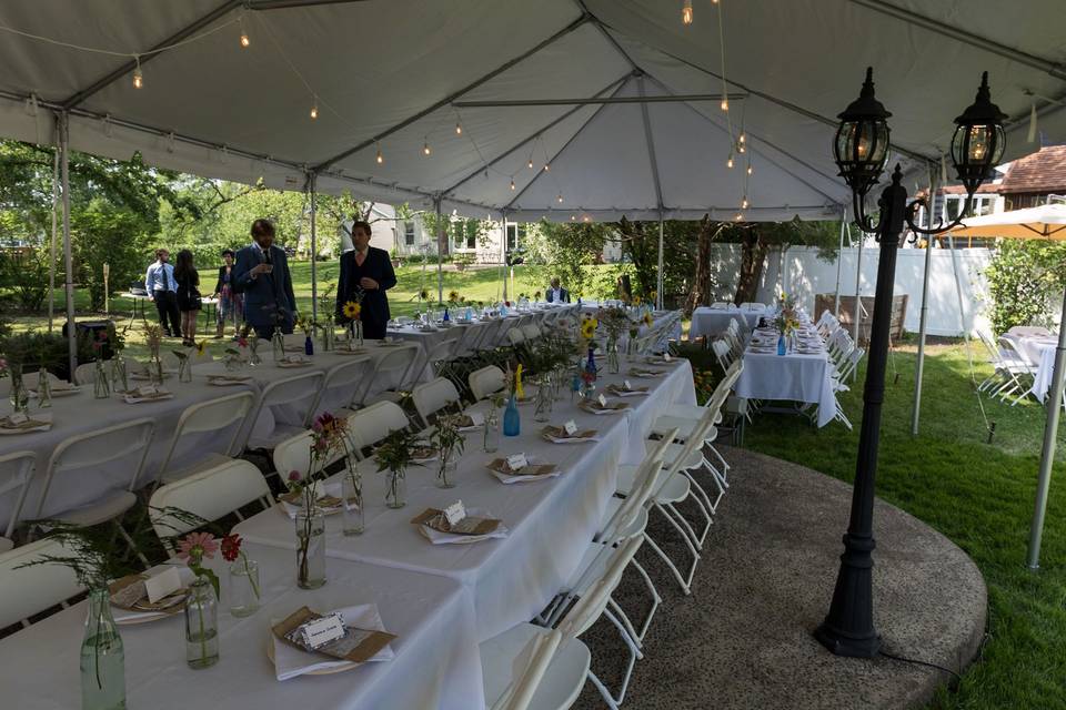 Backyard Wedding Reception