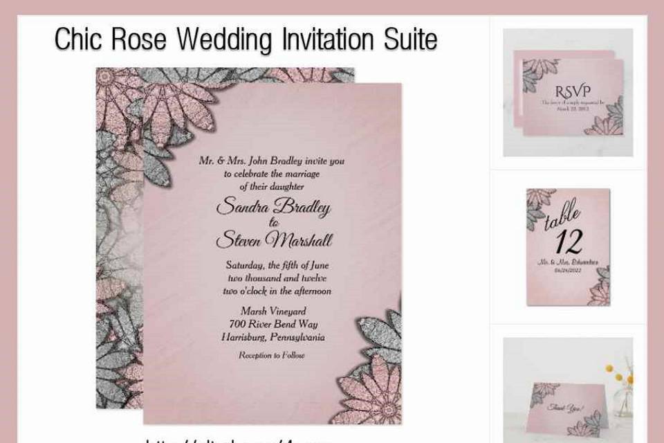 Chic Rose Wedding Suite