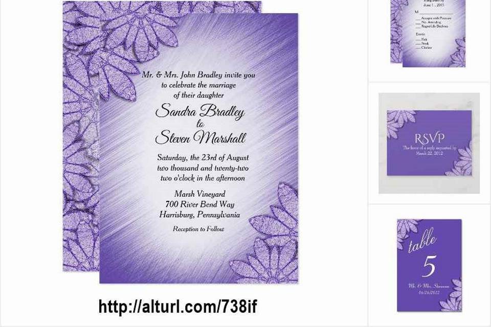 Chic Violet Wedding Suite