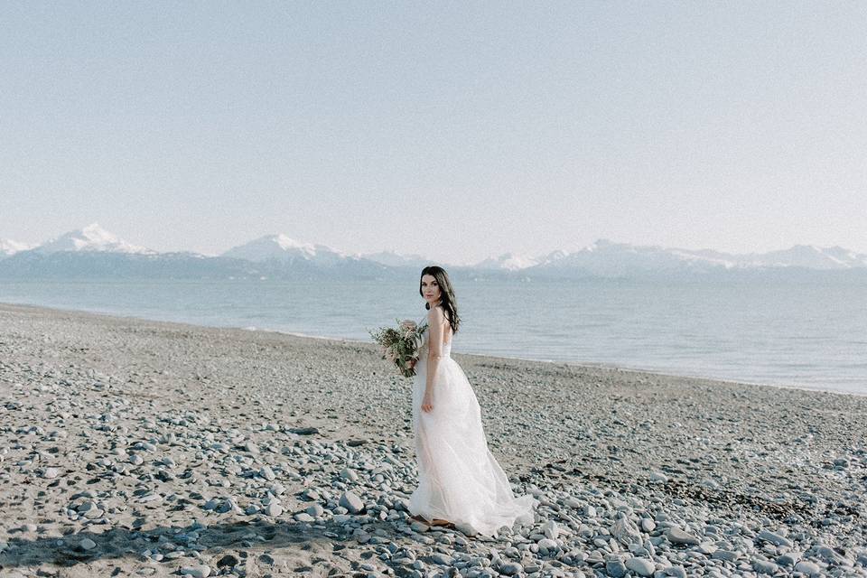 Bride at Bishops Beach, Homer