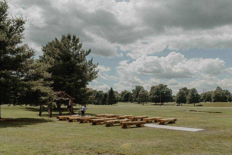 Rustic Ceremony site