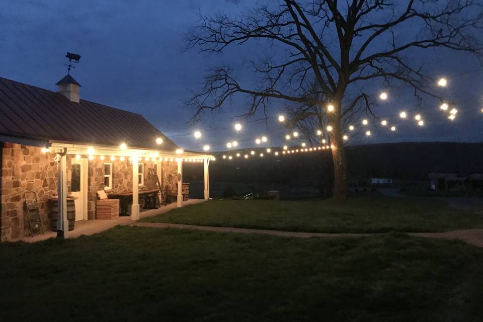 Courtyard at night