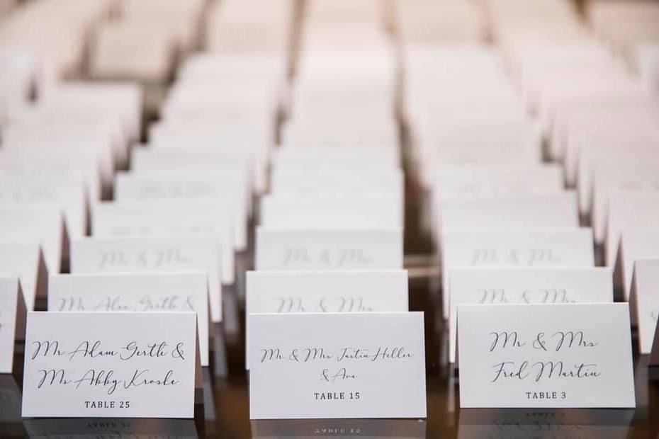 Place cards/meal cards