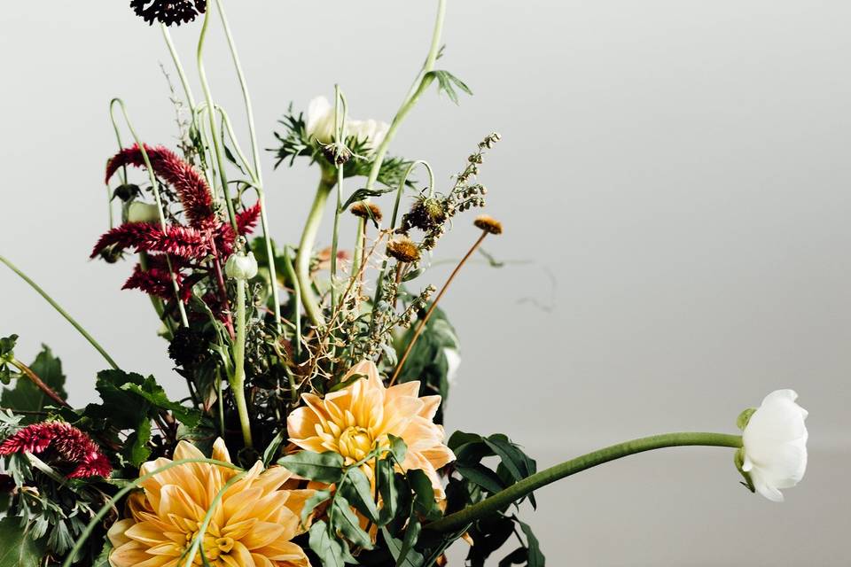Wild and floral centerpiece
