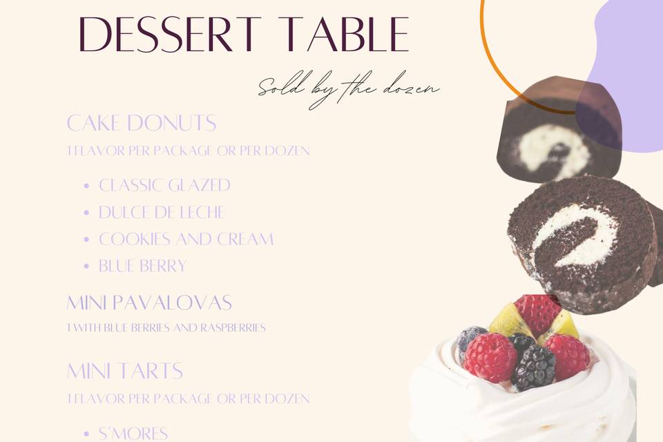 DESSERT MENU