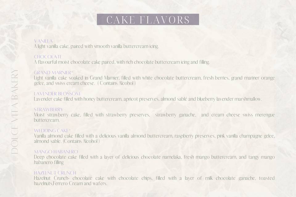FLAVOR MENU