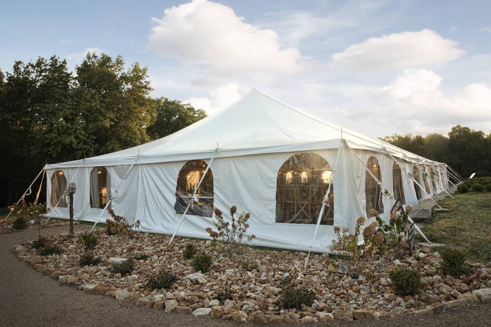 Wedding barn and tent