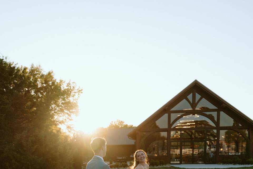 Sunset on the new Pavilion