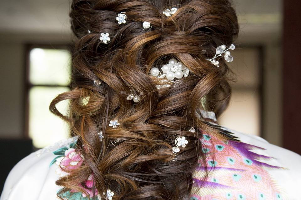 Braided bridal hairstyle