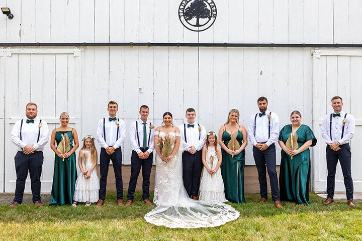 Posed bridal party