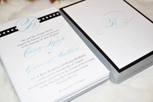 Custom design created for the Meche/Bordelon wedding