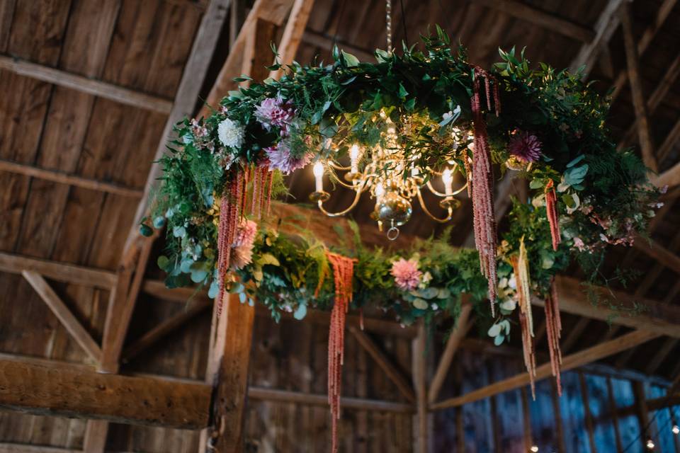 Chandelier and decor